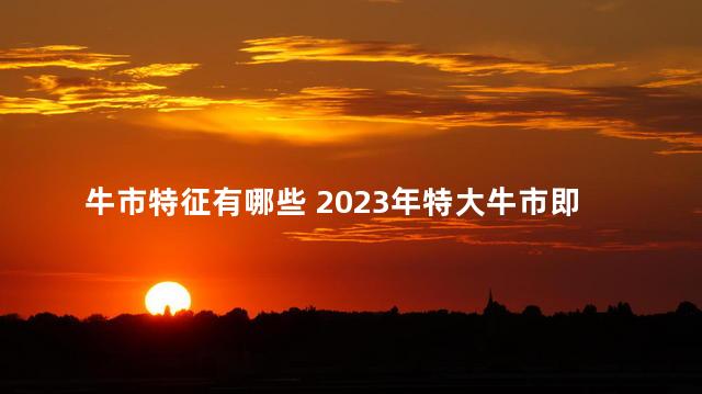 牛市特征有哪些 2023年特大牛市即将爆发